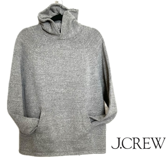 J.Crew Men’s Cotton-Wool Sweater Hoodie in Med Heather Gray Size Med - Picture 3 of 12